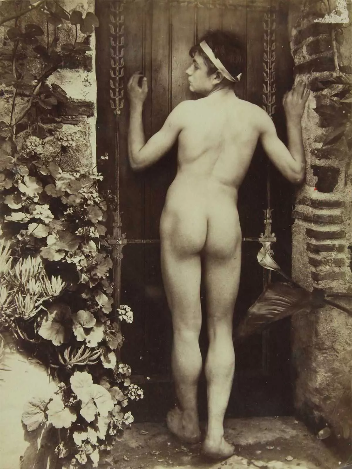 Nude Sicilian Young Man from the Rear