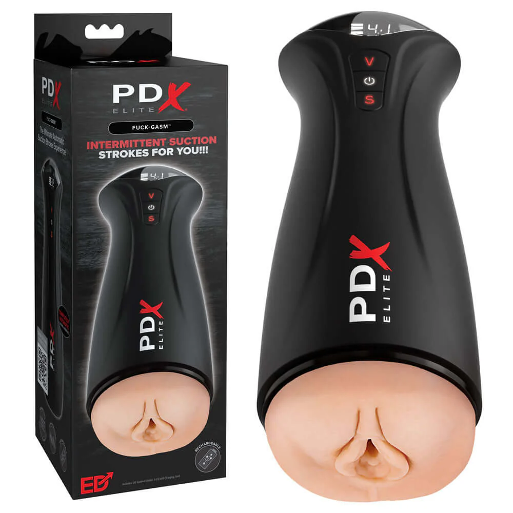 PDX Elite Fuck-Gasm Flesh Sucking Vibrating Auto Stroker