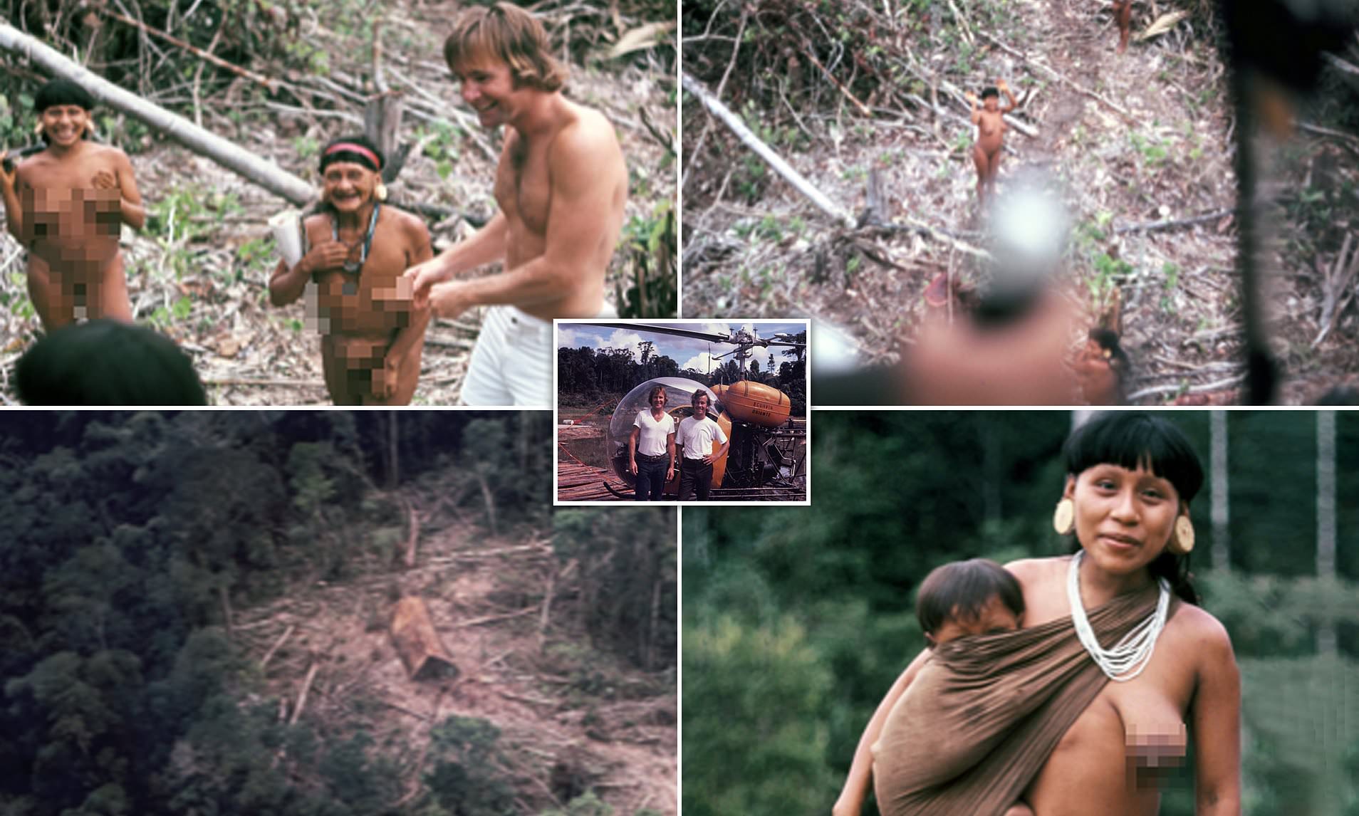 Explorer unearths photos showing Amazonian tribe making contact with outside world for first time