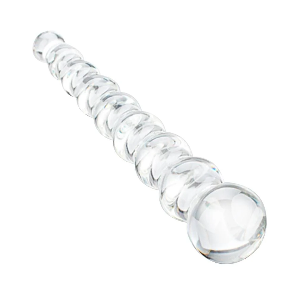 Slim Bumpy Glass Anal Dildo