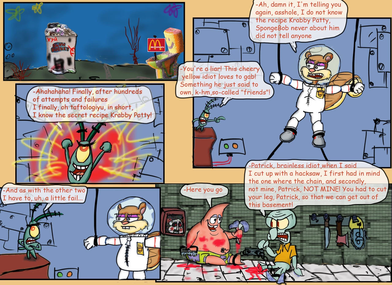 Sandy Cheeks fucked Plankton Spongebob Squarepants porn comic