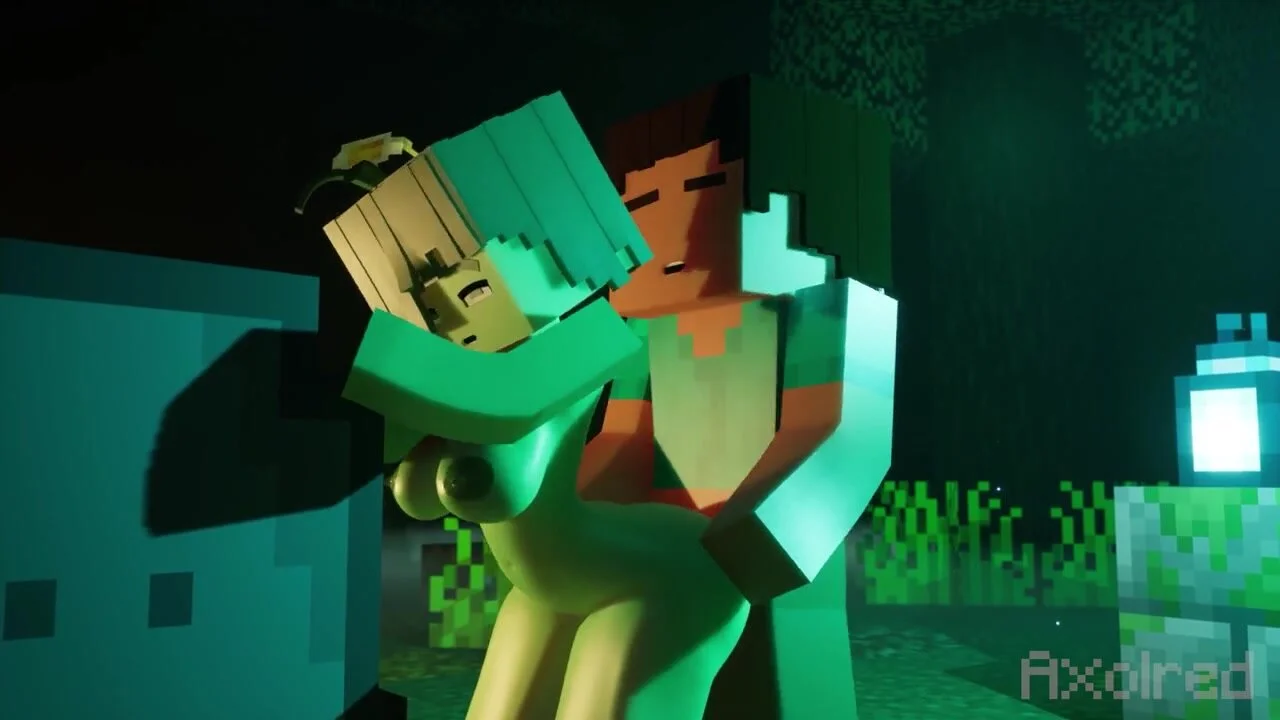 Steve fucks a Zombie girl in Minecraft