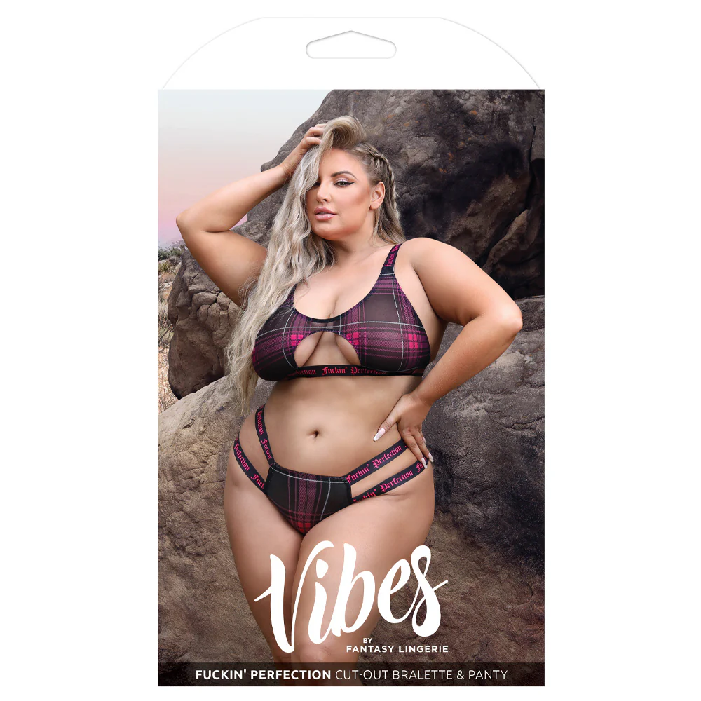 Fantasy Lingerie Plus-Size Fuckin Perfection Bralette Panty