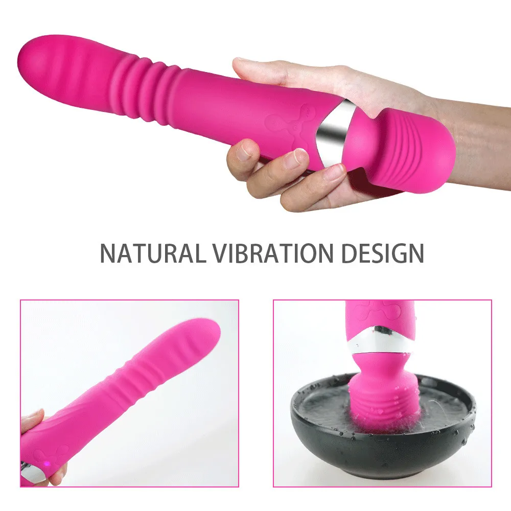 G Spot Verwarming Dildo Vibrator Voor Vrouwen Magic Wand Massager Vibrating Dildo Anal Vibrator Y190711 Van 1924