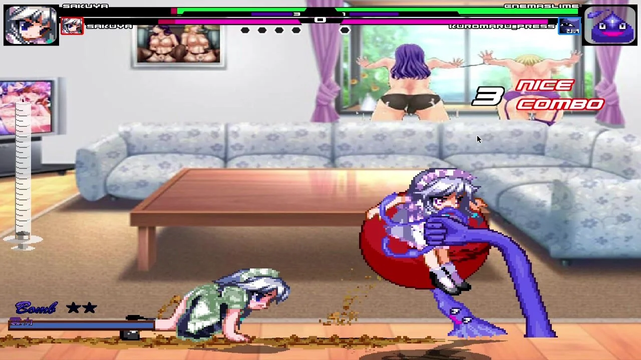 Mugen 2 sakuya vs kuromaru press enema slime