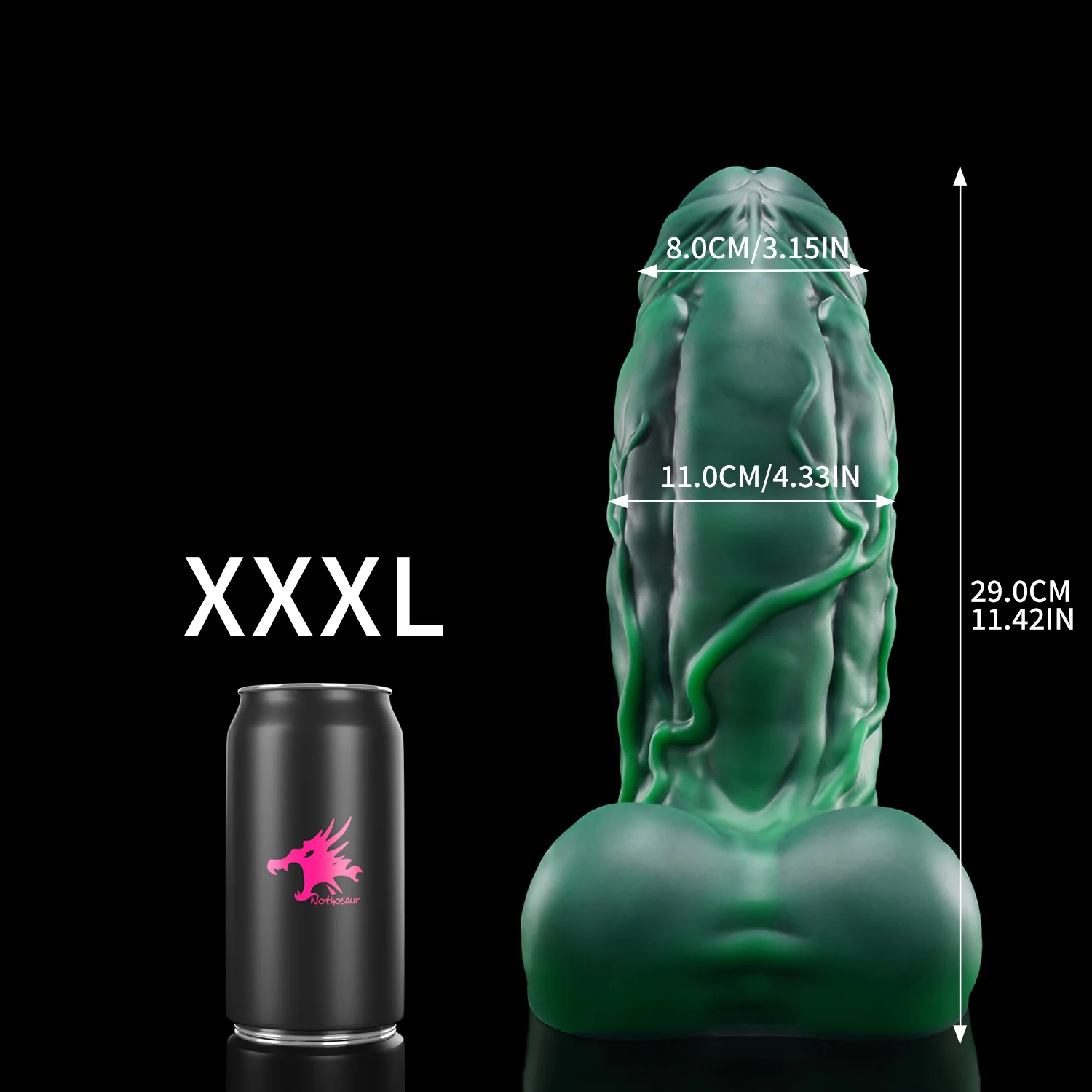 Nothosaur BANNER GITD Realistic Thick Dildo Anal Plug Sex Toy