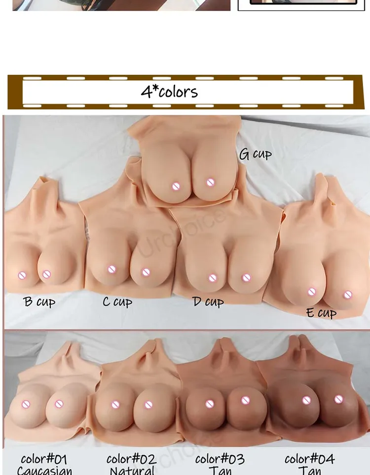 Crossdresser Cosplay Realistic Silicone Breast Form Fake Breasts Huge Fake Boobs for Shemale Transgender