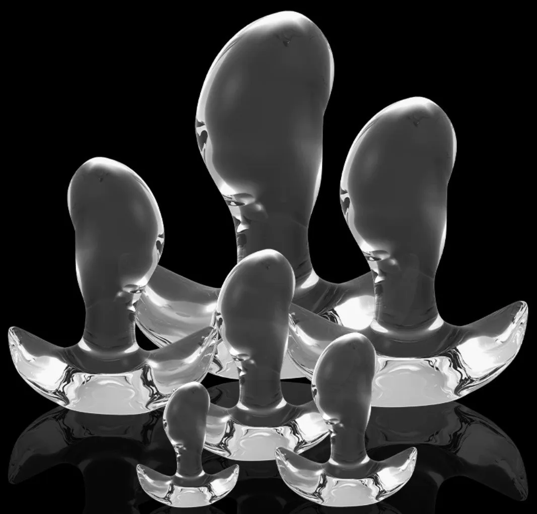 Clear Jelly Butt Plugs 6 Sizes