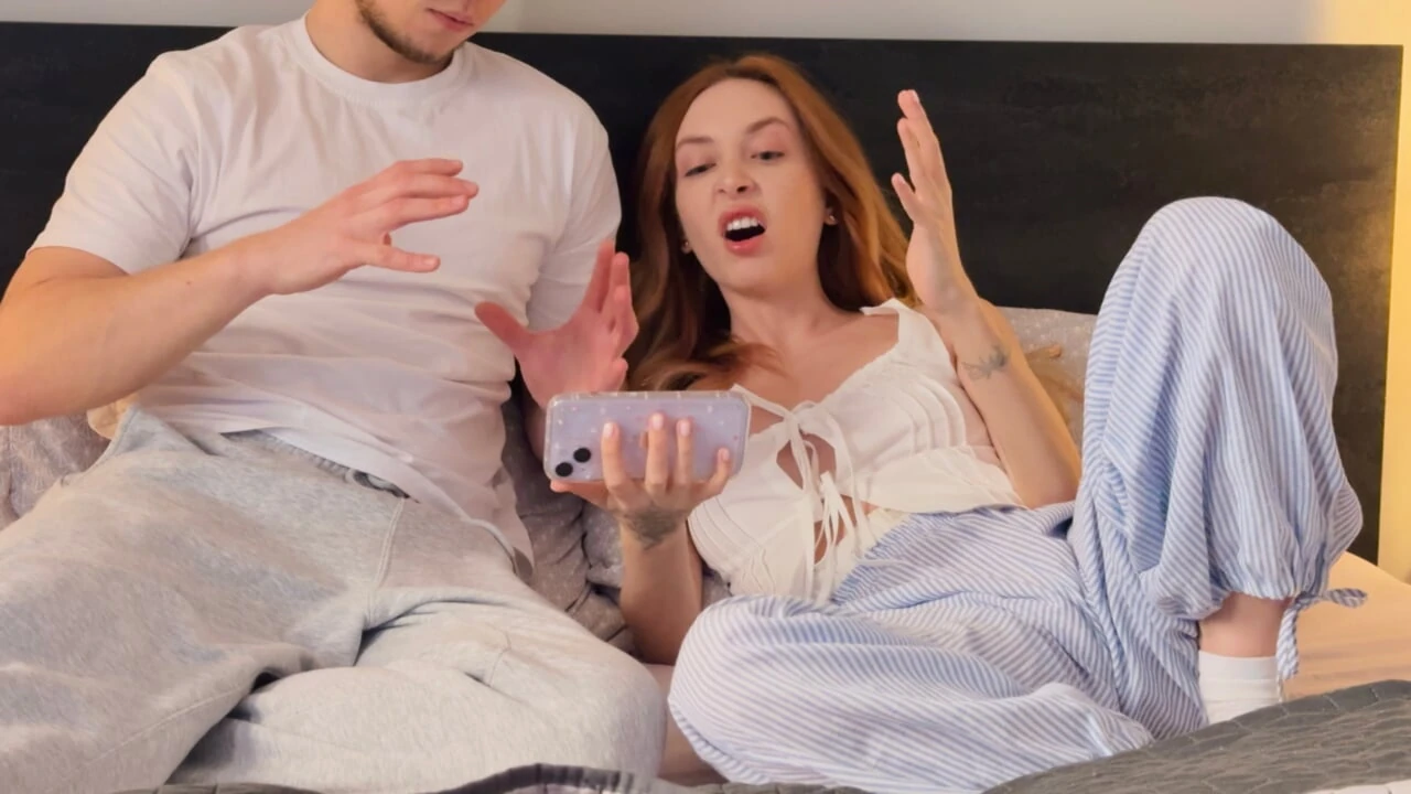 Caught My Stepsister Watching Porn and Fucked Her Tight Pussy