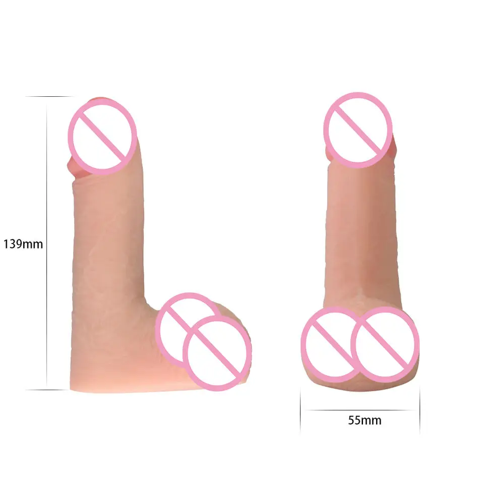 Gf Stp Packer Groothandel 4.9Inch Ultra Zachte Realistische Korte Kleine Dildo Jurk Mannelijke Genitaliën Transgender Ftm Protheses Penis