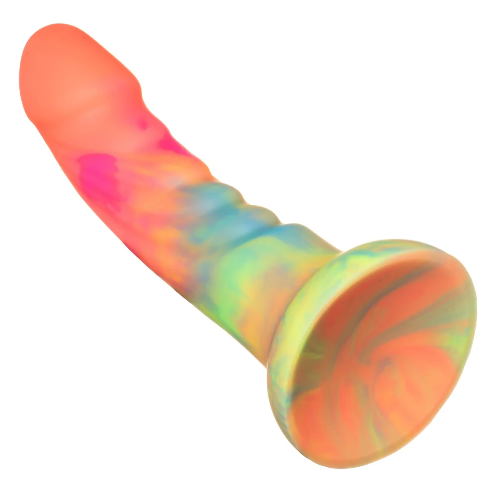 6 Tease Ribbed Silicone Dildo