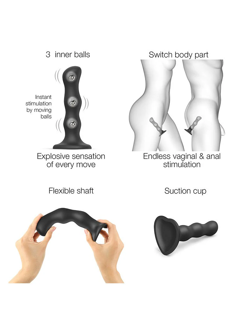 Strap-On-Me Anaal Dildo Buttplug Geisha Balls met losse roterende bal