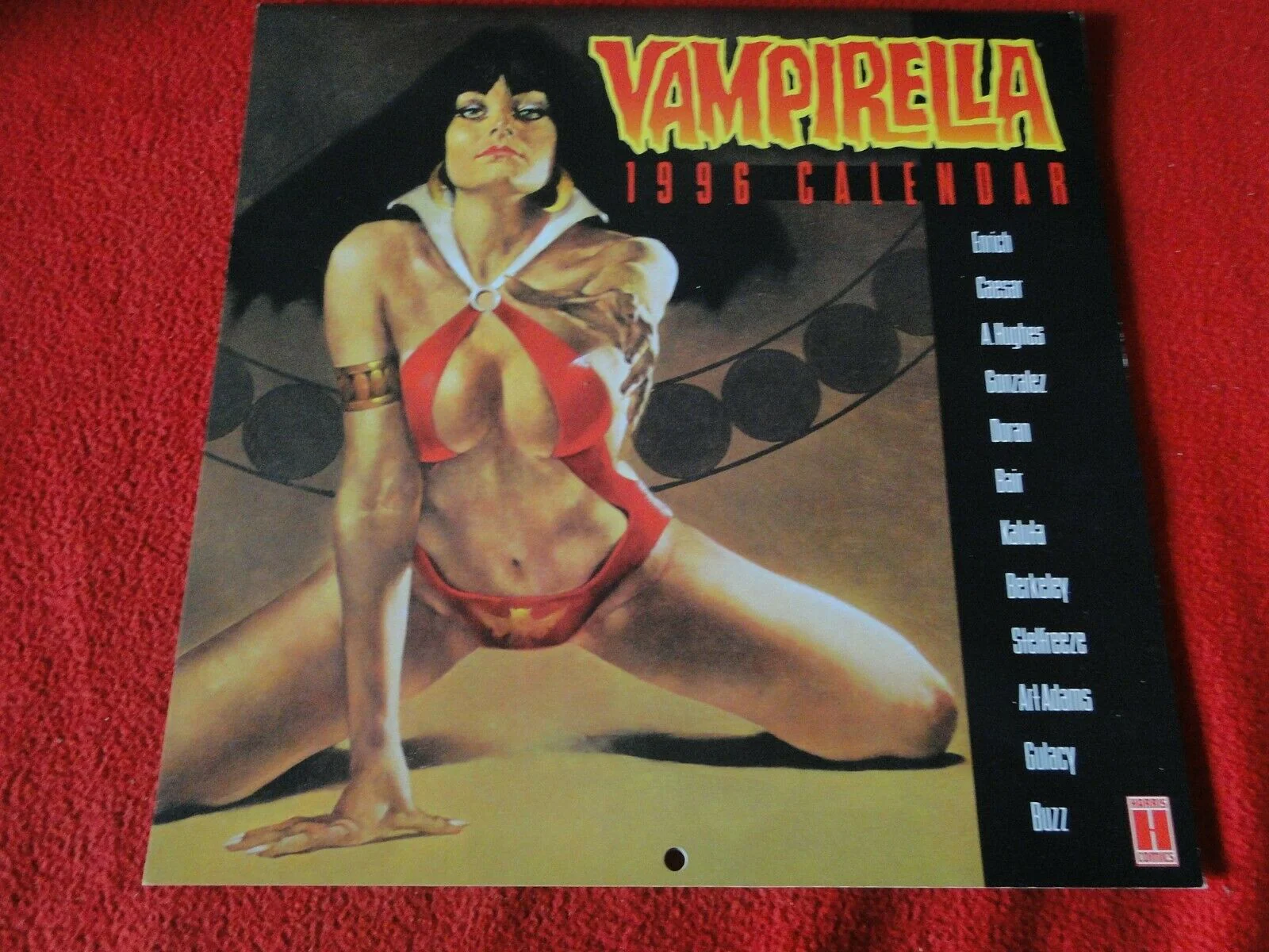 Vintage Large Semi-Nude Pinup Wall Calendar 1996 Vampirella 12 x 12 E