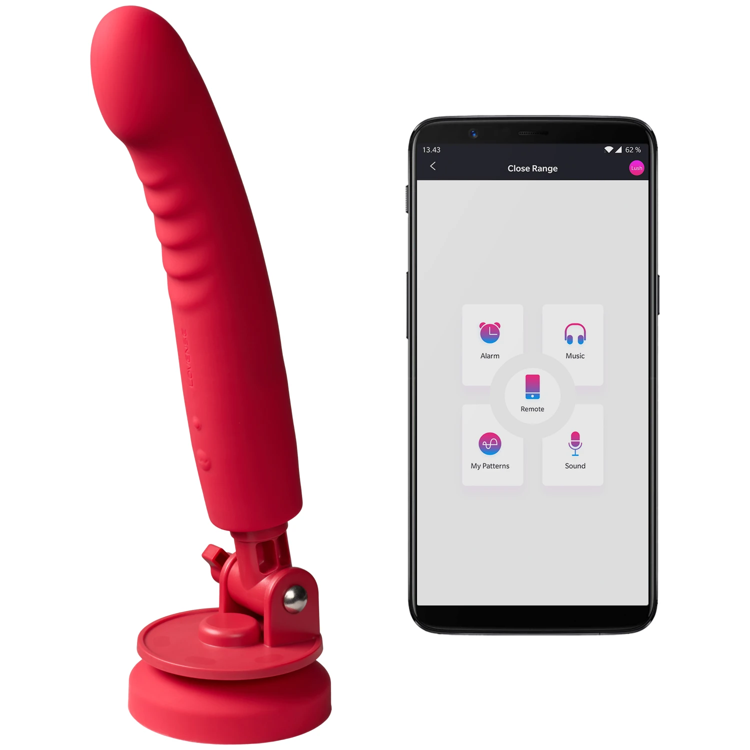 Lovense Mission 2 Vibrerende Dildo met Zuignap 475 cm
