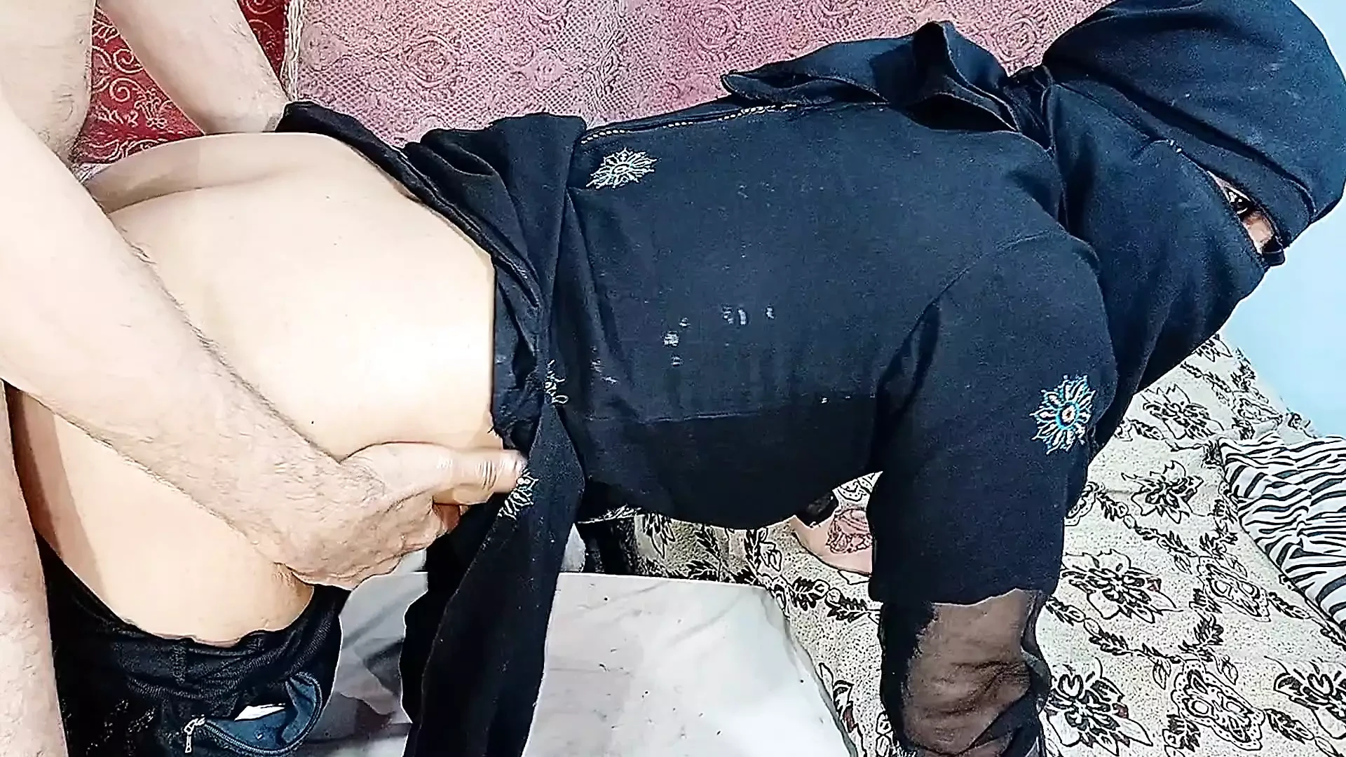 Sweet Indian Big Ass Wife in Punjabi Suit with Hijab Fucked Both Holes in Doggystyle and Missionary