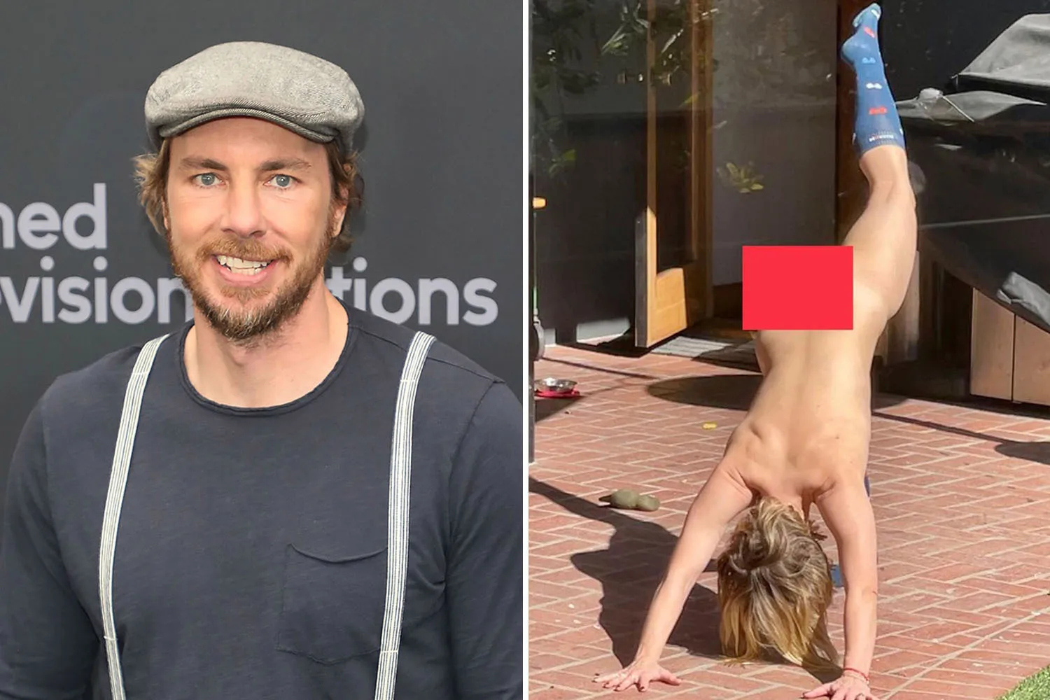 Dax Shepard posts NUDE pic of hard and soft Kristen Bell calls her uber talented as she attempts naked handstand