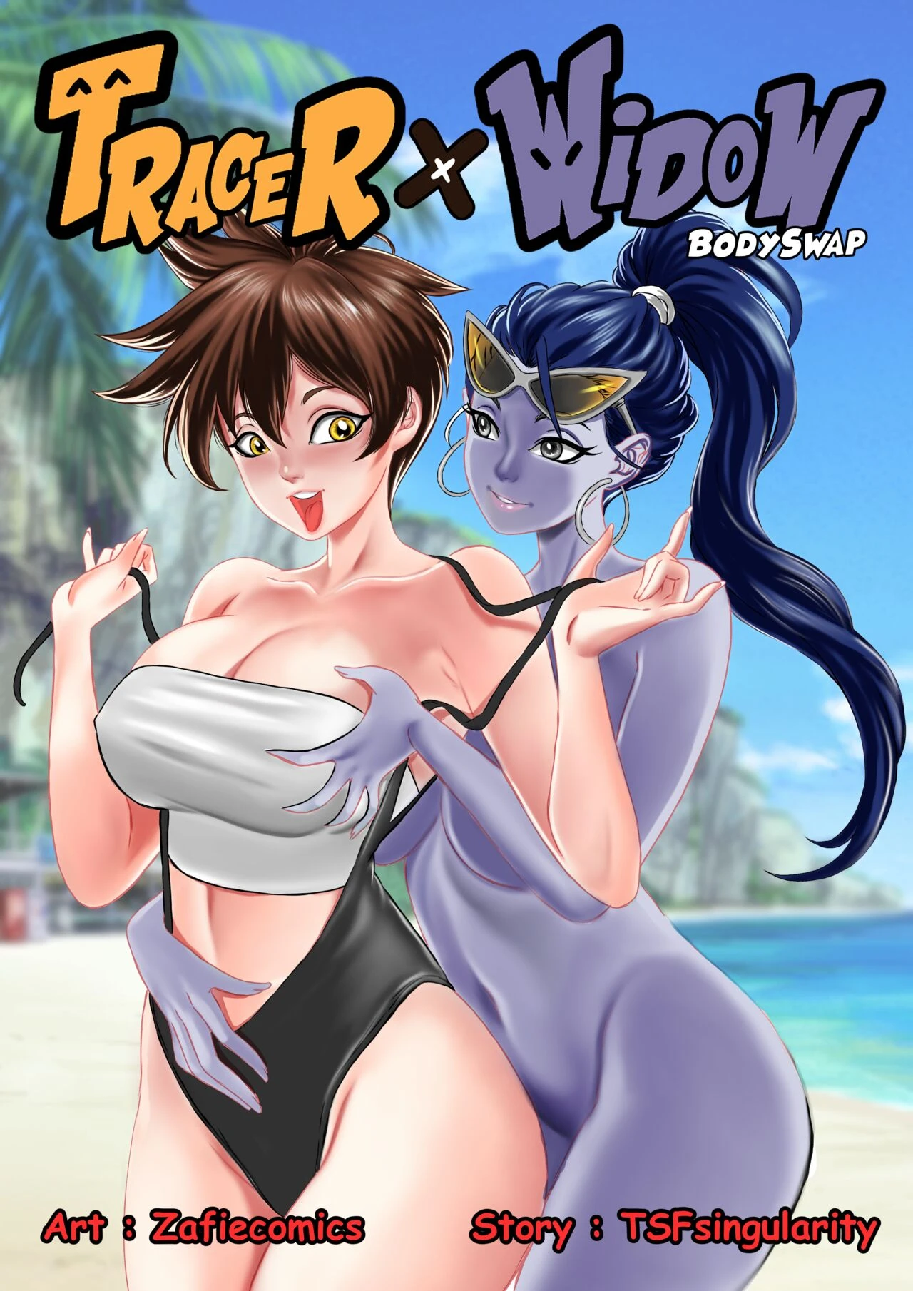 TSFSingularity Tracer x Widow Overwatch porn comic