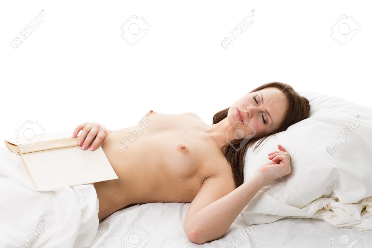 Beautiful Naked Girl Reading A Book In A Bed Stock Photo Picture and Royalty Free Image. Image 20180296.