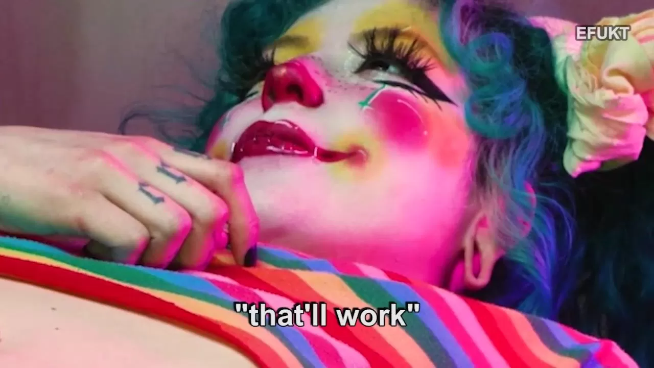 CUTE CLOWN girl getting her snatch STAPLED and ANAL FUCKED