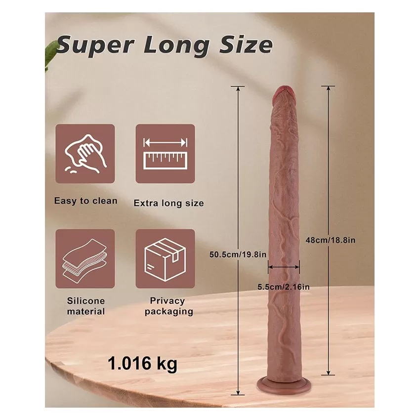Extra lange 198 realistische bruine anale dildo met zuignap voor mannen en vrouwen