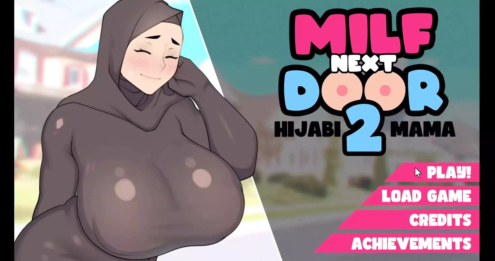 Hijab milf naast de deur