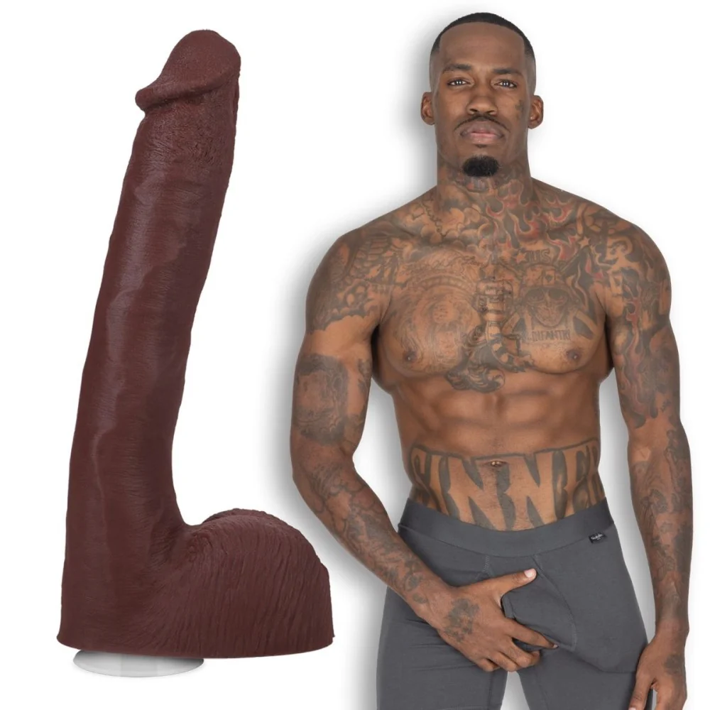 Signature Cocks Pressure 10 Dildo Realistic Porn Star Black Penis