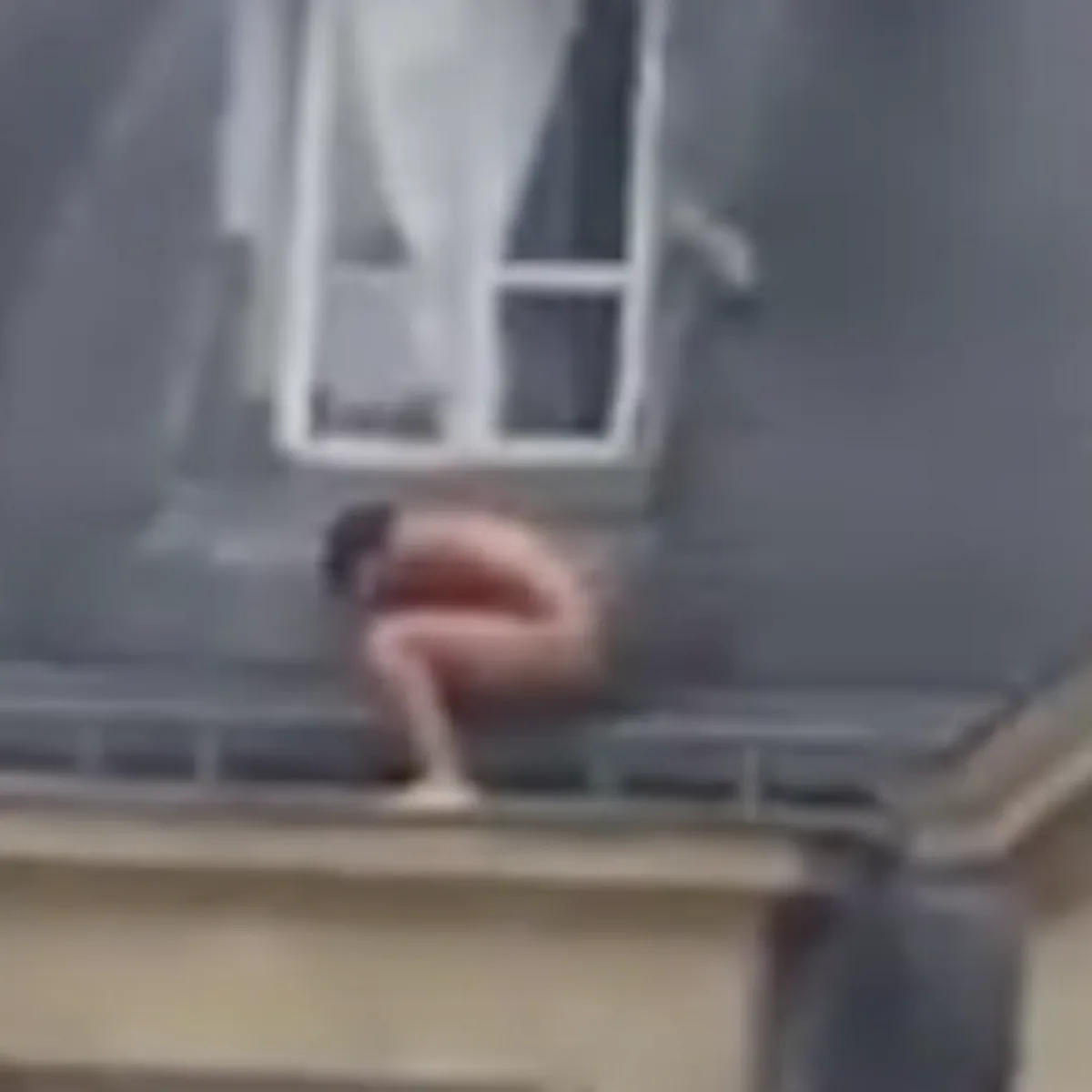 Naked Man Caught Hiding From Lovers Husband On Roof