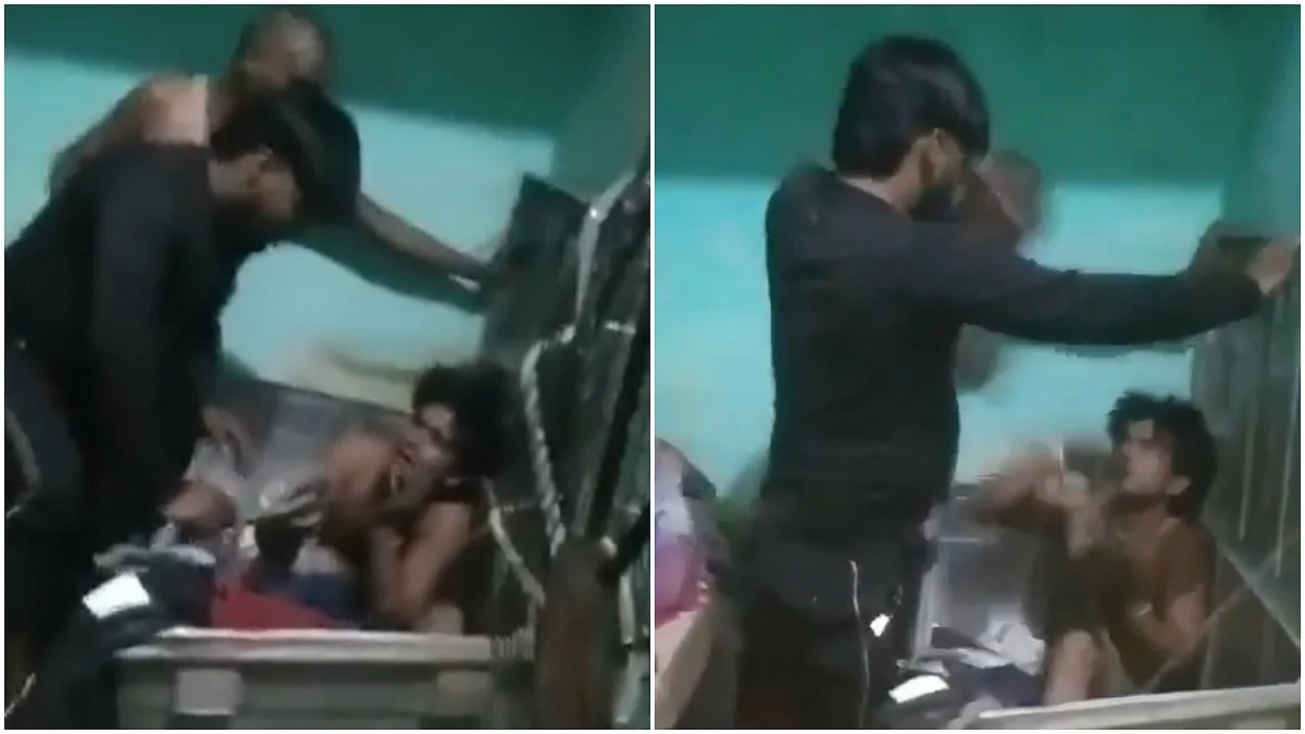 Naked Lover Caught Hiding In Trunk Married Womans Family Members Thrash Him With Sticks In UPs Agra Video