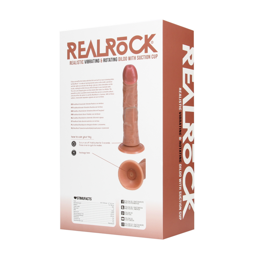 RealRock by Shots Vibrerende en Rotating Regular Curved Cock