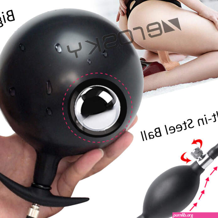 Large Inflatable Pump Ball Dildo Butt Plug Anal Massage Expand G-Spot Stimulator