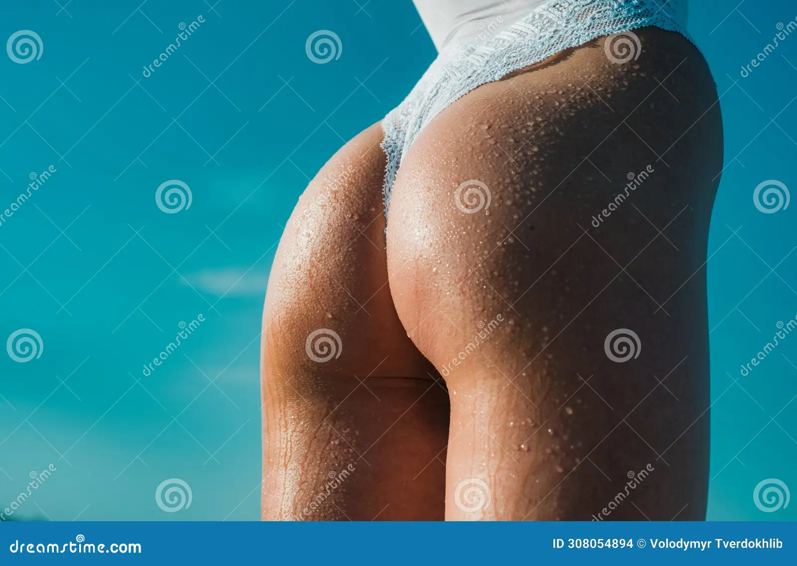 Huge Buttocks. Woman Lingerie. Girl with Big Bum. Beautiful Woman Body. Models in a Bikini Stock Photo