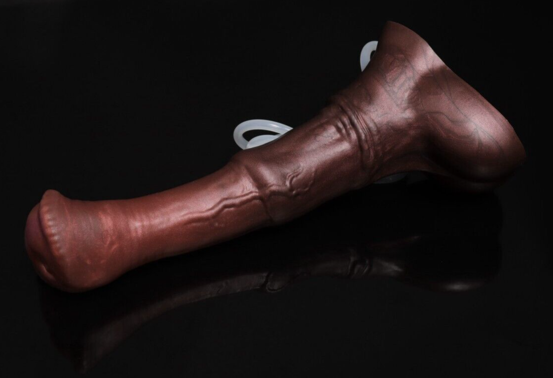 NEW Bad Dragon CHANCE FLARED Fantasy MEDIUM Silicone Dildo CUM TUBE Lube SOFT