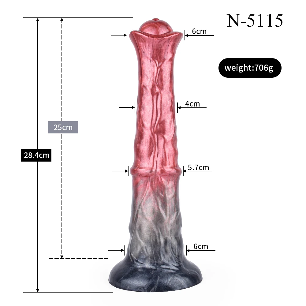 Large Flared Dildo Soft Silicone With Suction Cup Vaginal Masturbator Sex Toys