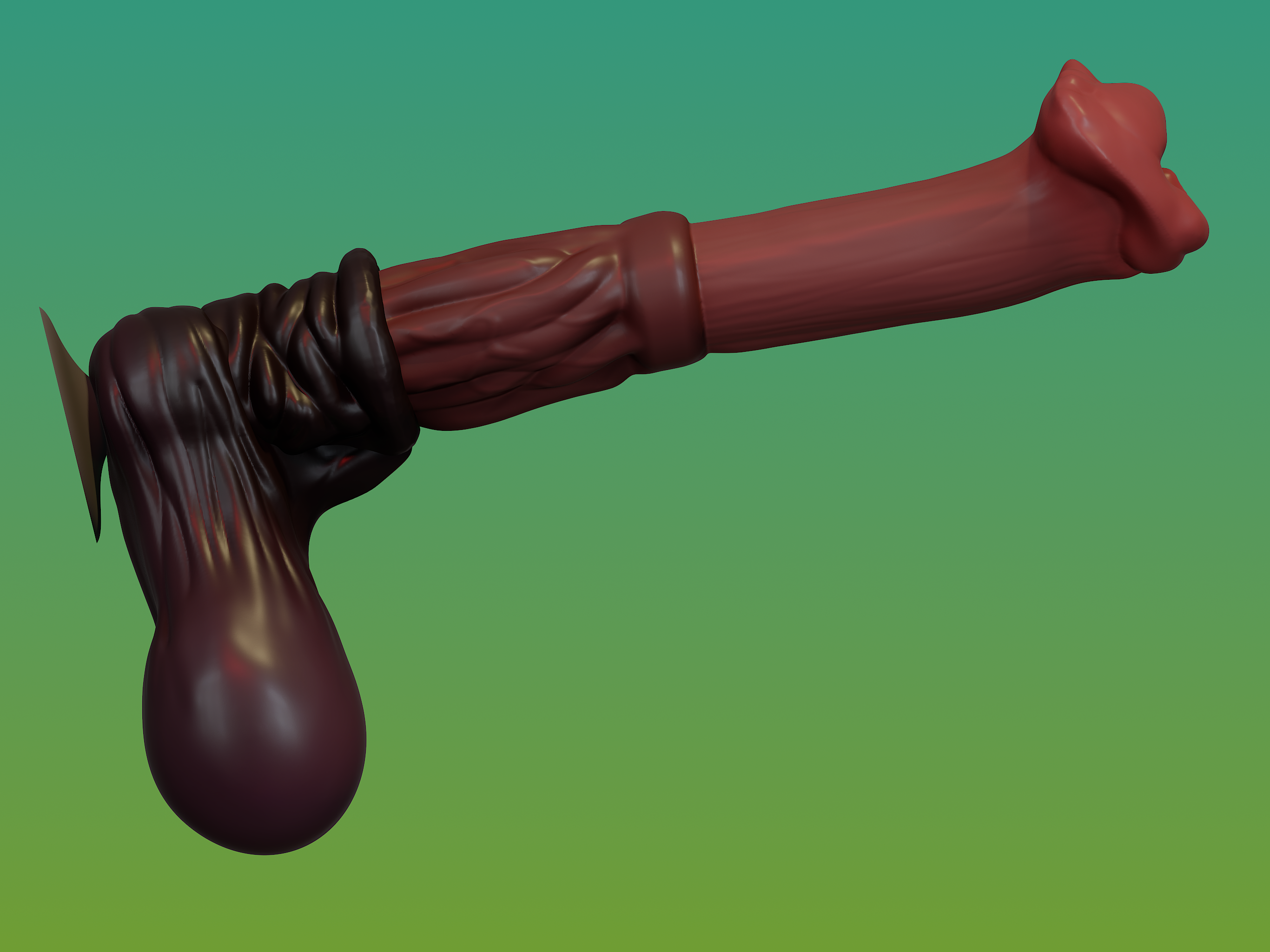 Flared Horse dildo suction baseFree OBJ File for 3D printingCults