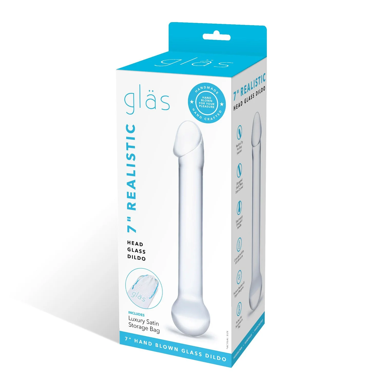 7 Double Ended Straight Glass Dildo
