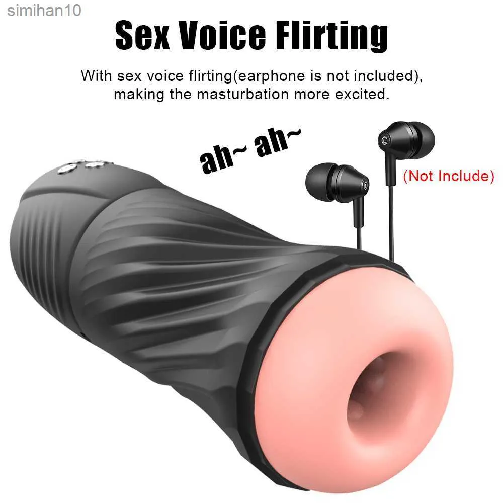 Male Masturbator Voice Flirting Sucking Vibrator Soft Male Masturbation Cup Penis Glans Massager 126 Modes Sex Toys For Men L230518 From 2044