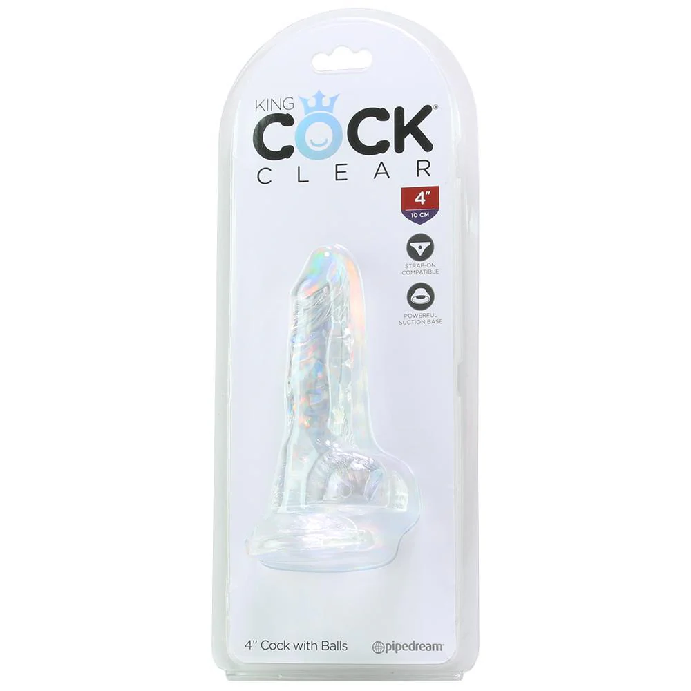 4 Clear Suction Cup Dildo