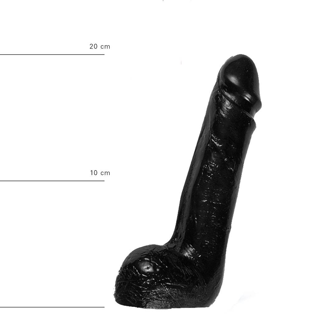 All Black Klassieke Dildo 20 x 45cm
