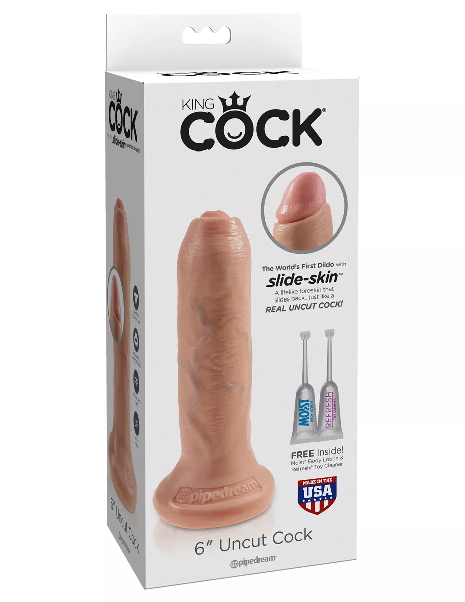 King Cock 6 Uncut Realistische Dildo Met Zuignap