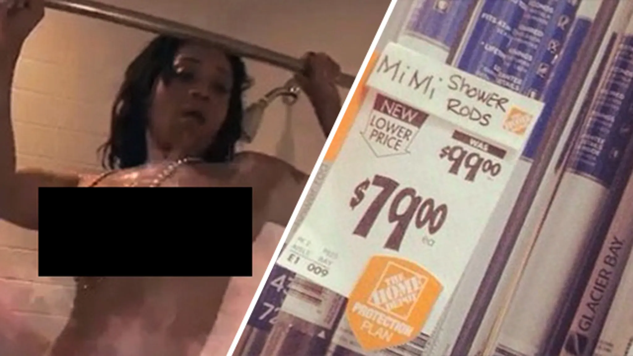 Love and Hip Hop Sex Tape -- Mimi Faust Bangs... Shower Rods Pop