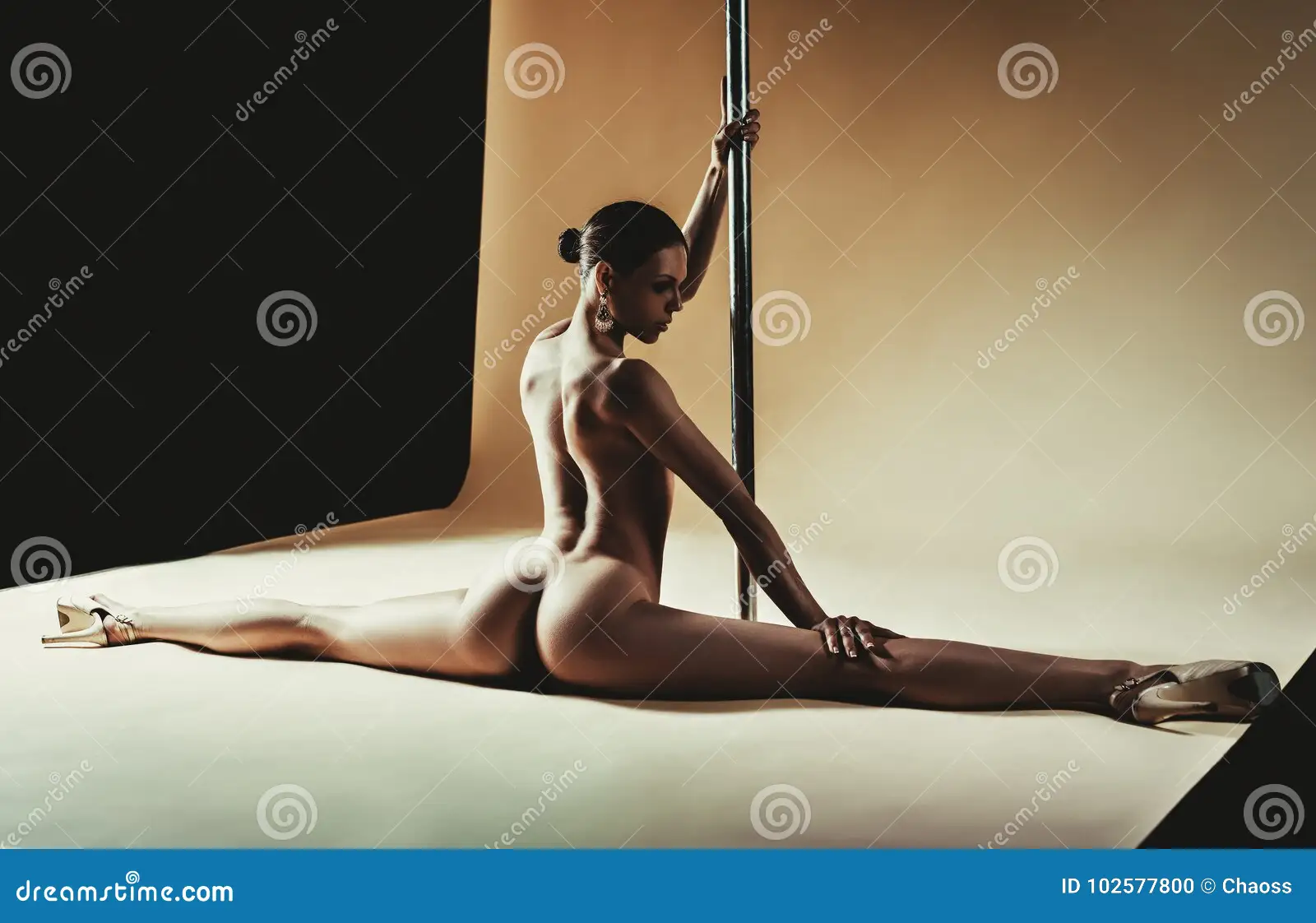 Pole dance woman stock photo. Image of fitness modern