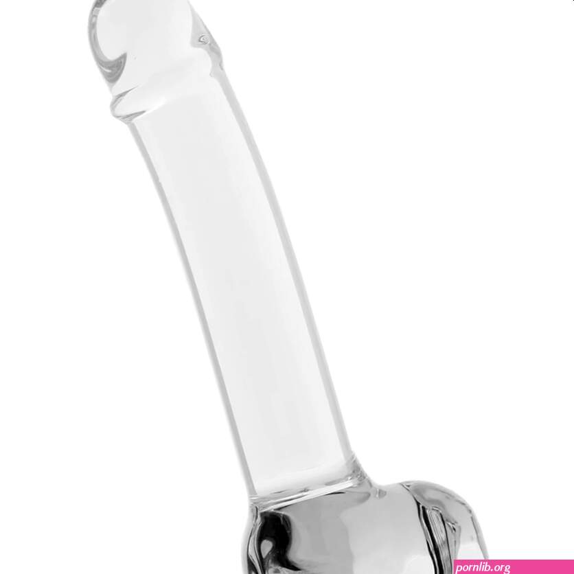 gls 7 Inch Realistic Curved G-Spot Glass Dildo