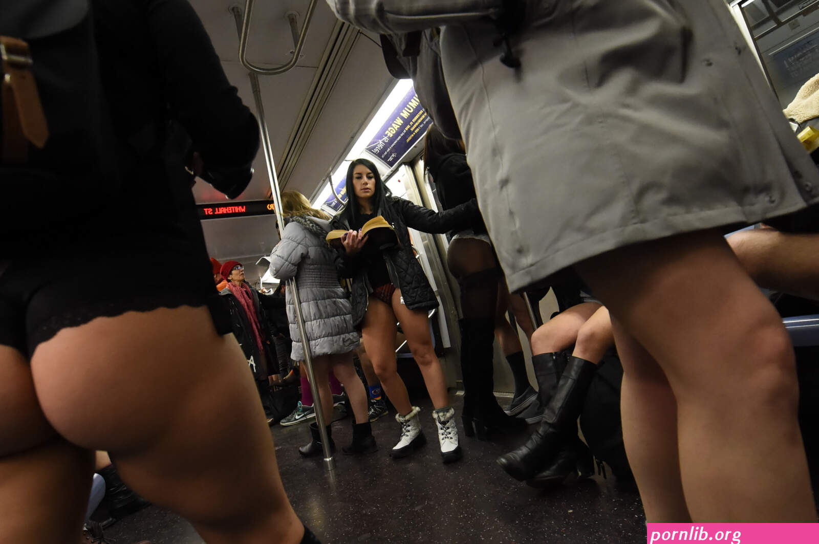 New Yorkers bare their naked legs on annual No Pants Subway Ride