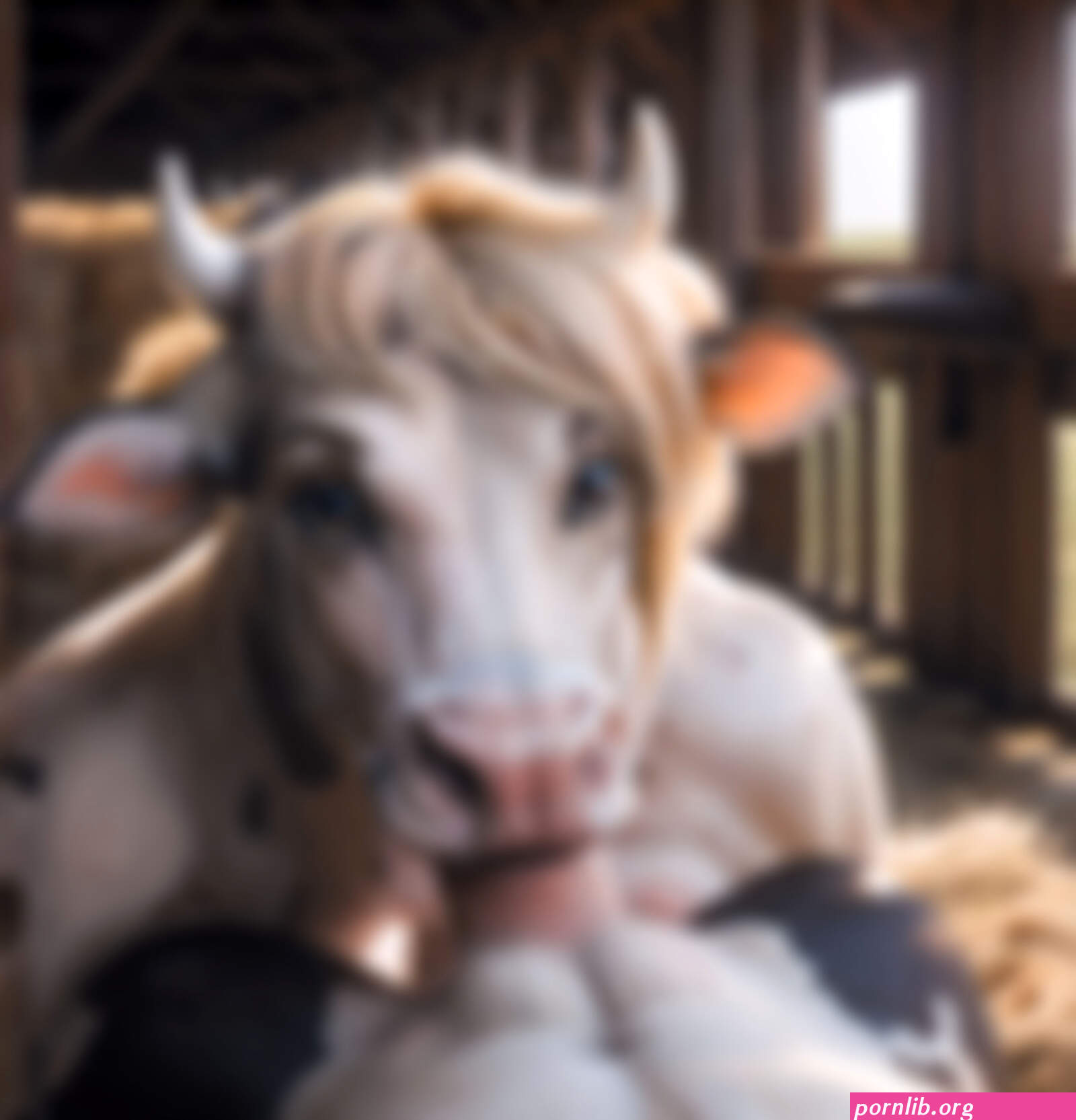 cow blowjob