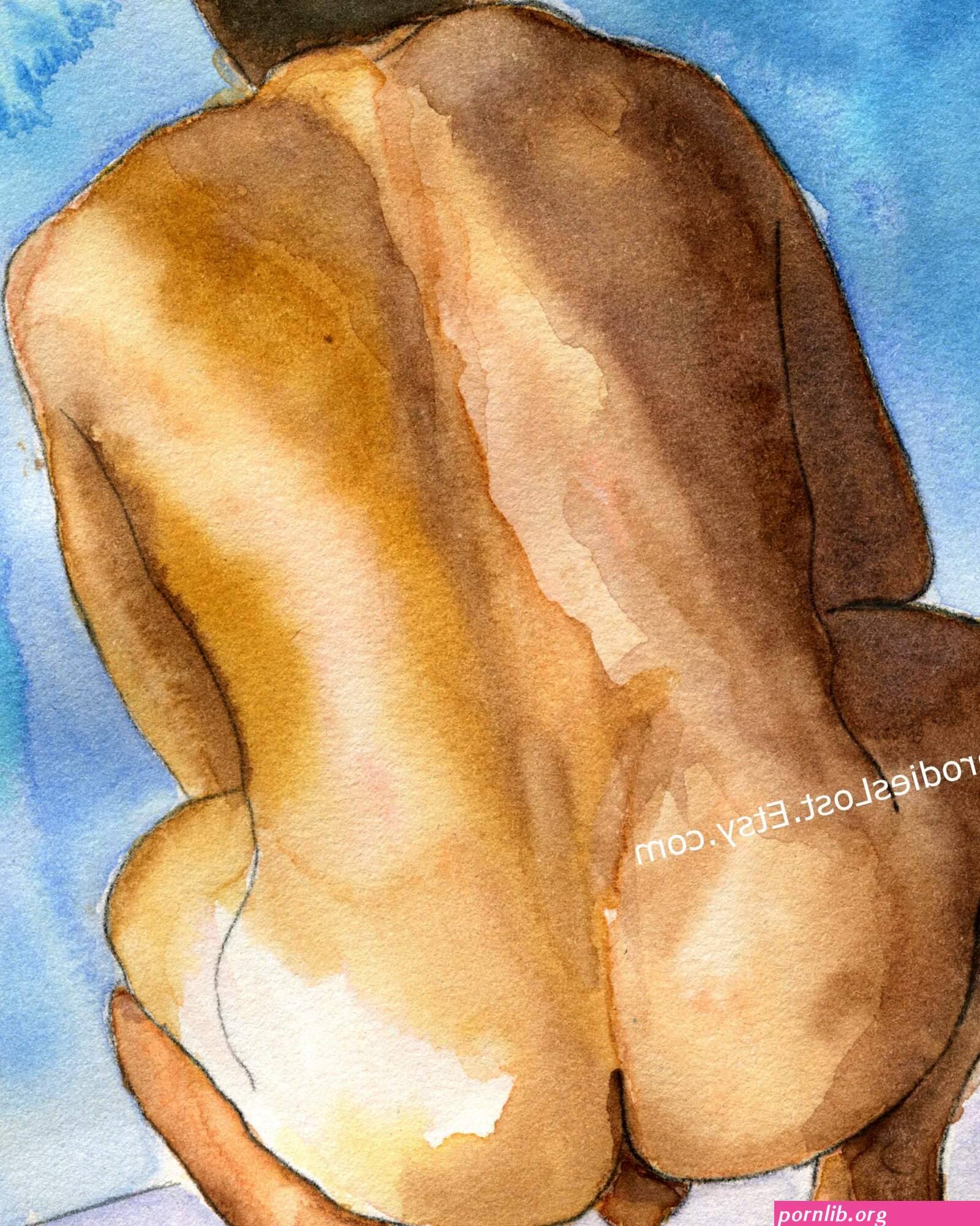 Naked man butt