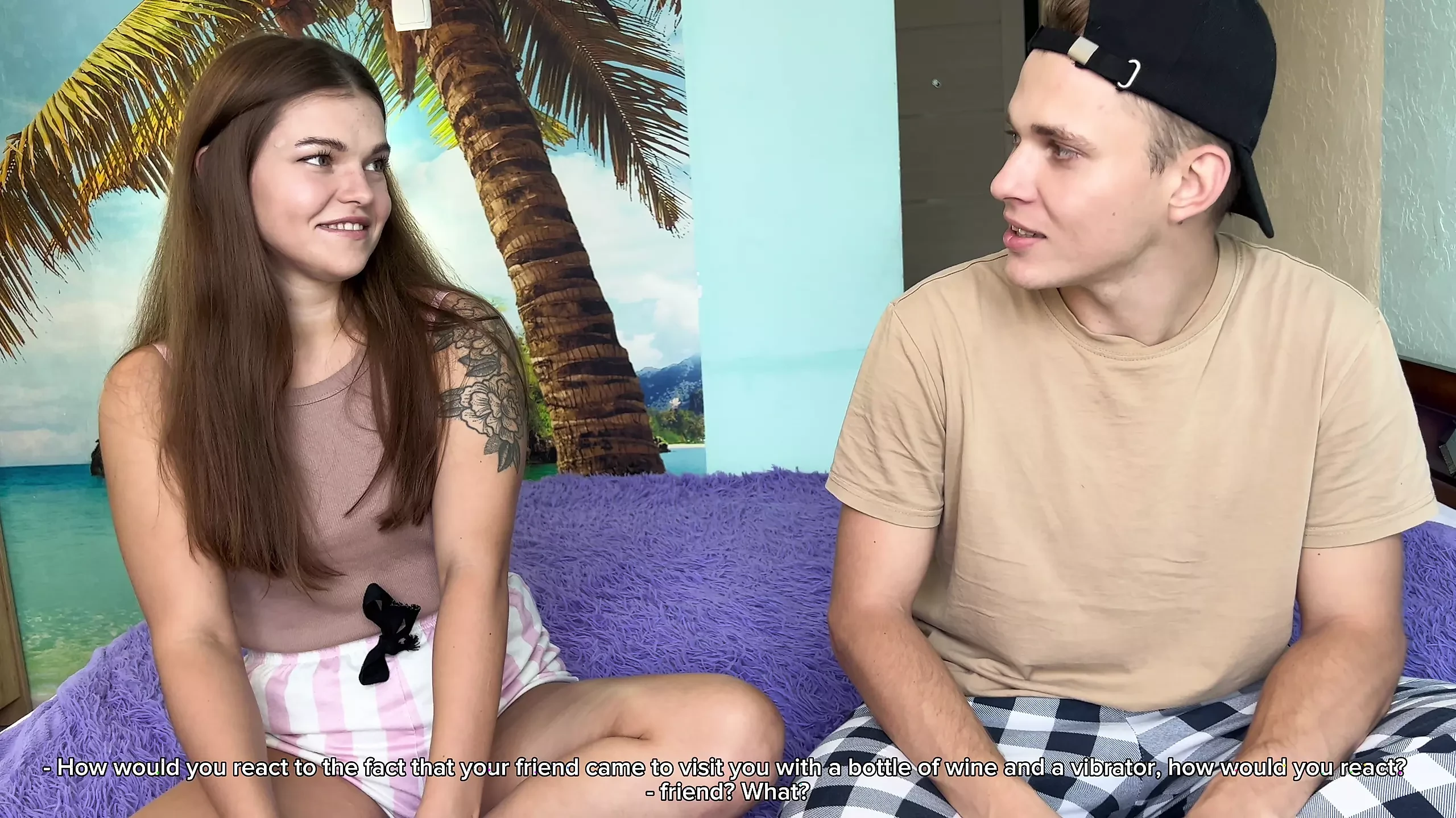 Porn: naked couple dare