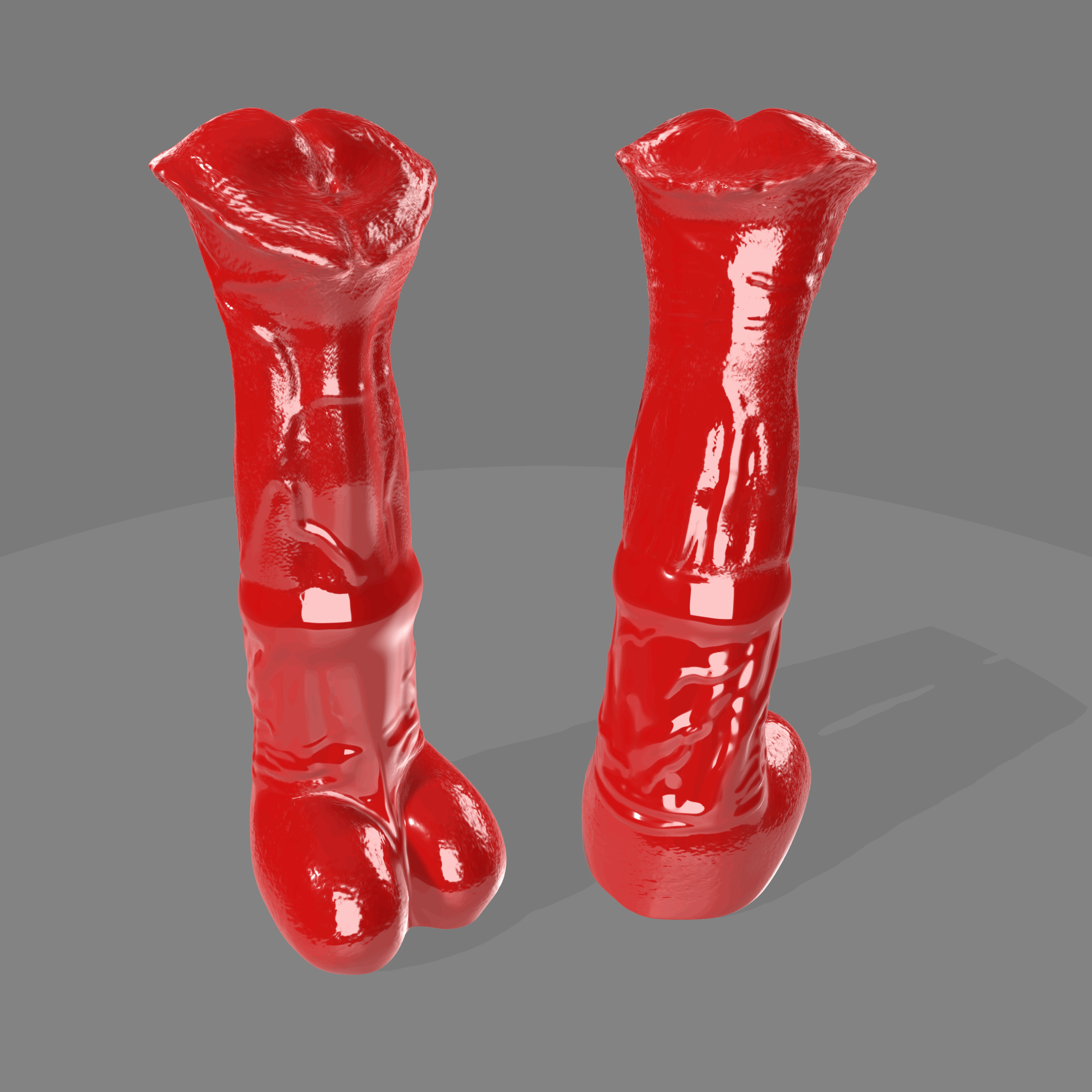 Porn: flared dildo