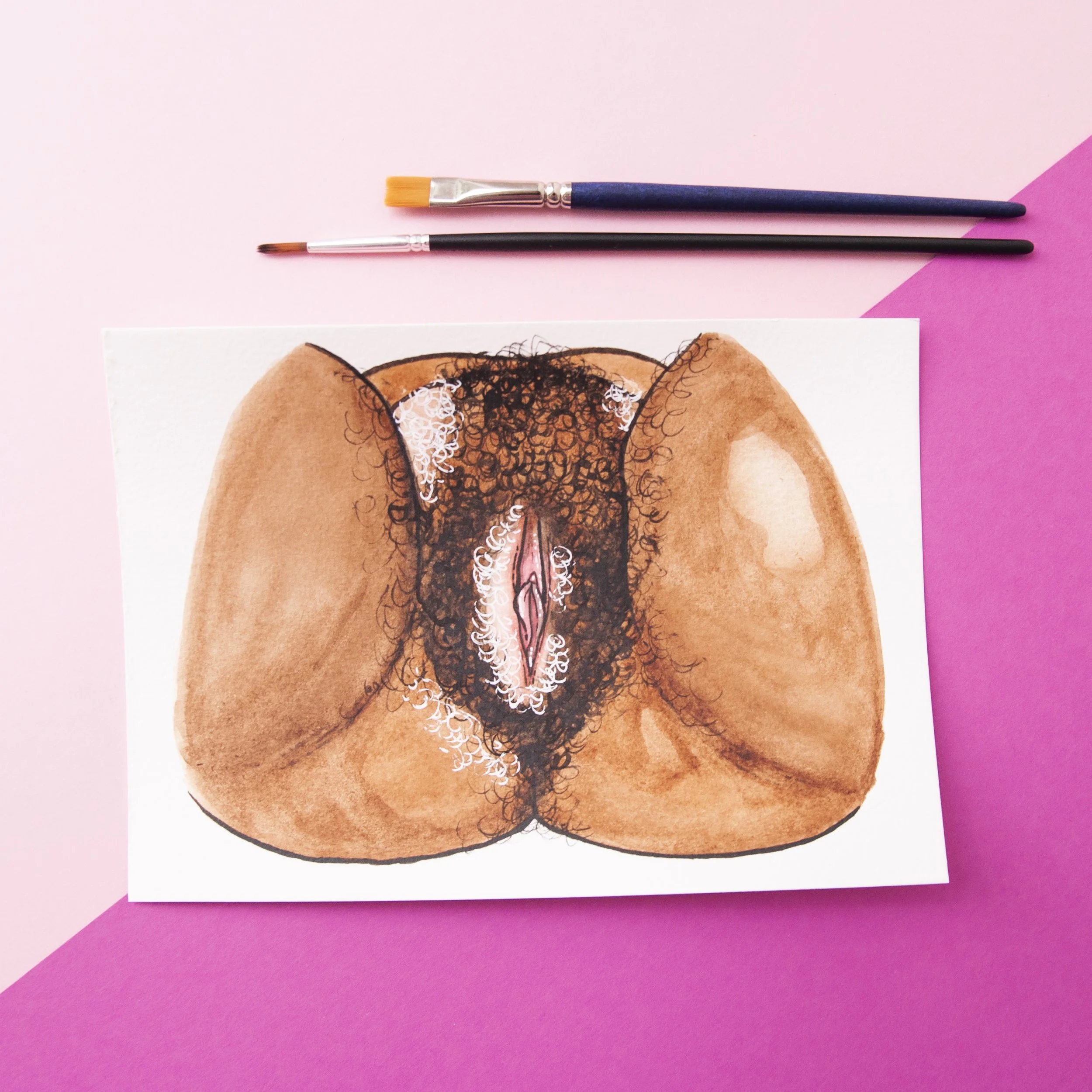 Porn: pussy painting