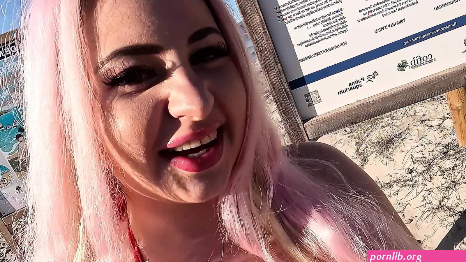 Porn: risky anal beach
